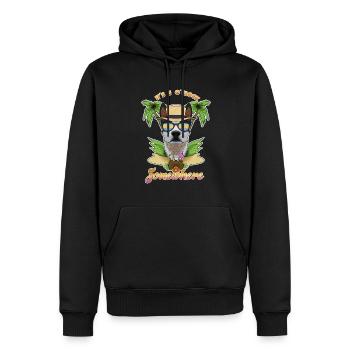 Il est 5 oclock quelque part en buvant australien - Sweat à capuche Premium bio Homme - noir - Devant - Nico (187cm)