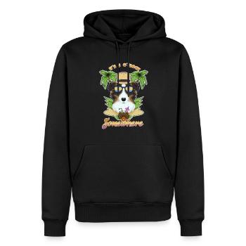 Il est 5 oclock quelque part en buvant australien - Sweat à capuche Premium bio Homme - noir - Devant - Nico (187cm)