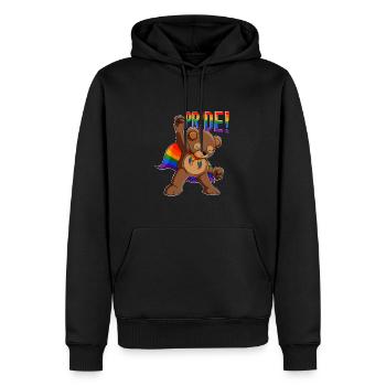 Bear I LGBTQ Flag I Rainbow Flag I Gay Pride - Männer Premium Bio Hoodie - Schwarz - Vorne - Nico (187cm)