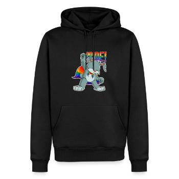 Rabbit I LGBTQ Flag I Rainbow Flag I Gay Pride - Männer Premium Bio Hoodie - Schwarz - Vorne - Nico (187cm)