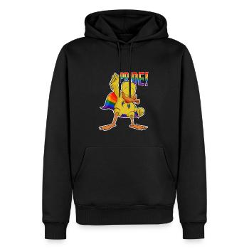 Duck I LGBTQ Flag I Rainbow Flag I Gay Pride - Männer Premium Bio Hoodie - Schwarz - Vorne - Nico (187cm)