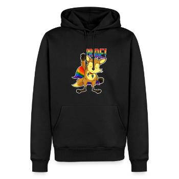 Fox I LGBTQ Flag I Rainbow Flag I Gay Pride - Männer Premium Bio Hoodie - Schwarz - Vorne - Nico (187cm)