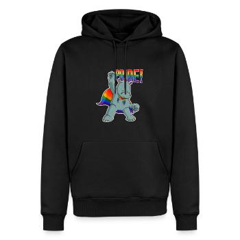 Hippo I LGBTQ Flag I Rainbow Flag I Gay Pride - Männer Premium Bio Hoodie - Schwarz - Vorne - Nico (187cm)