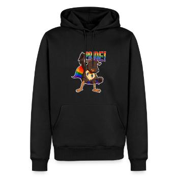 Owl I LGBTQ Flag I Rainbow Flag I Gay Pride - Männer Premium Bio Hoodie - Schwarz - Vorne - Nico (187cm)