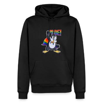 Penguin I LGBTQ Flag I Rainbow Flag I Gay Pride - Männer Premium Bio Hoodie - Schwarz - Vorne - Nico (187cm)