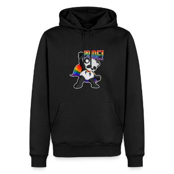 Panda I LGBTQ Flag I Rainbow Flag I Gay Pride - Männer Premium Bio Hoodie - Schwarz - Vorne - Nico (187cm)