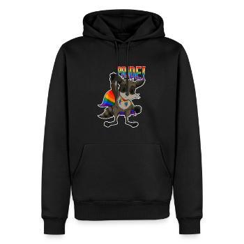 Racoon I LGBTQ Flag I Rainbow Flag I Gay Pride - Männer Premium Bio Hoodie - Schwarz - Vorne - Nico (187cm)