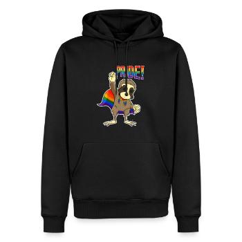 Sloth I LGBTQ Flag I Rainbow Flag I Gay Pride - Männer Premium Bio Hoodie - Schwarz - Vorne - Nico (187cm)