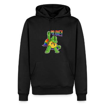 Turtle I LGBTQ Flag I Rainbow Flag I Gay Pride - Männer Premium Bio Hoodie - Schwarz - Vorne - Nico (187cm)