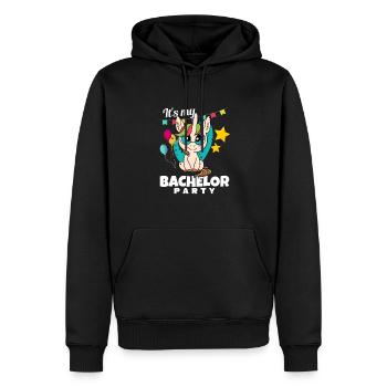 Bachelorette Funny Unicorn Pour Femmes C’est Ma Bache - Sweat à capuche Premium bio Homme - noir - Devant - Nico (187cm)