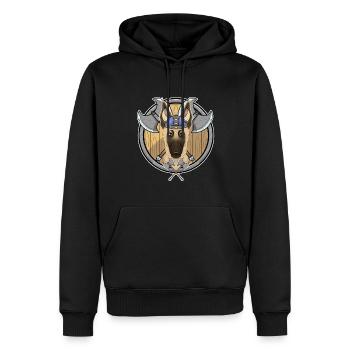 Malinois I Valhalla I Viking - Men’s Premium Organic Hoodie - black - Front - Nico (187cm)