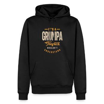 Mens C’est un truc grumpa Drôle Papa Grand-père - Sweat à capuche Premium bio Homme - noir - Devant - Nico (187cm)