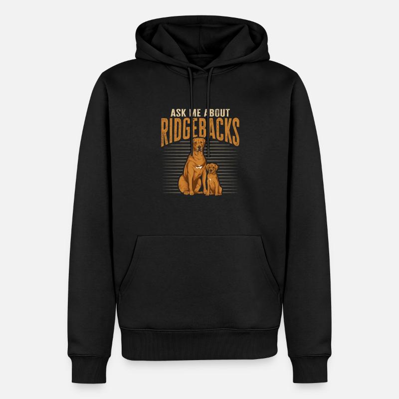 Rhodesian Ridgeback Hund - Männer Premium Bio Hoodie - Schwarz