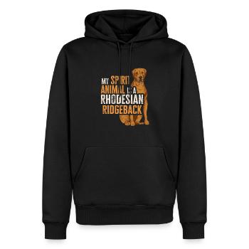 Rhodesian Ridgeback Hund - Männer Premium Bio Hoodie - Schwarz - Vorne - Nico (187cm)