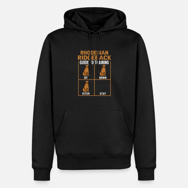 Chien Rhodesian Ridgeback - Sweat à capuche Premium bio Homme - noir