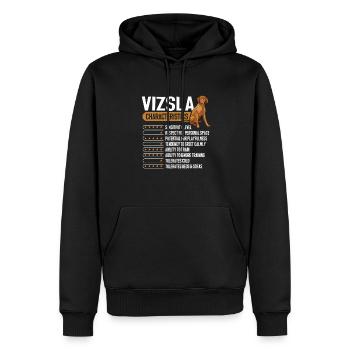 Vizsla caractéristiques de Vizsla hongrois - Sweat à capuche Premium bio Homme - noir - Devant - Nico (187cm)