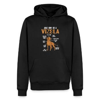Vizsla Anatomie eines Vizsla, Ungarischer Vizsla - Männer Premium Bio Hoodie - Schwarz - Vorne - Nico (187cm)
