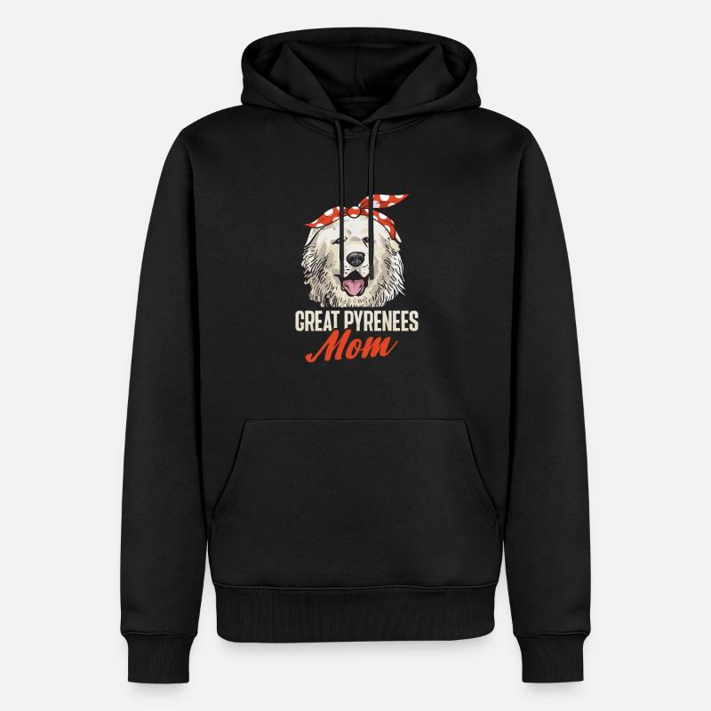 Grandes Pyrénées Mama Dog Pyrénées - Sweat à capuche Premium bio Homme - noir