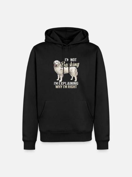 Great Pyrenees Hund I'm Not Barking Pyrenees - Männer Premium Bio Hoodie - Schwarz
