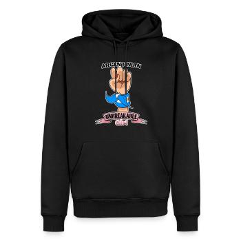 Fille argentine Incassable I Héritage Argentine - Sweat à capuche Premium bio Homme - noir - Devant - Nico (187cm)
