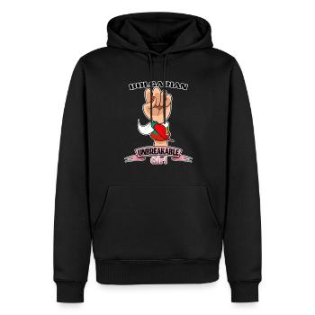 Fille bulgare Incassable Héritage bulgare - Sweat à capuche Premium bio Homme - noir - Devant - Nico (187cm)