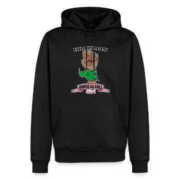 Brazilian Girl Unbreakable I Brazilian Heritage - Männer Premium Bio Hoodie - Schwarz - Vorne - Nico (187cm)