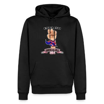 Deutsch Girl Unbreakable I Heritage United - Sweat à capuche Premium bio Homme - noir - Devant - Nico (187cm)