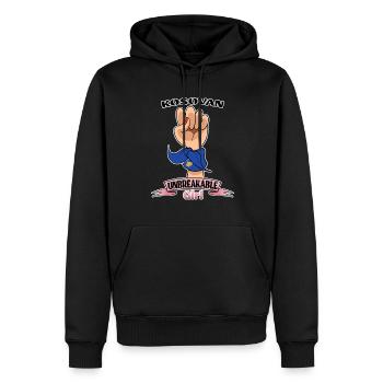 Fille kosovare incassable I Patrimoine kosovar I - Sweat à capuche Premium bio Homme - noir - Devant - Nico (187cm)