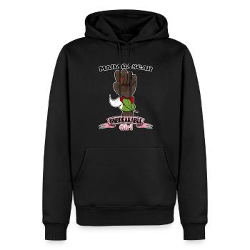 Madagascar Girl Unbreakable I Madagascar Heritage - Männer Premium Bio Hoodie - Schwarz - Vorne - Nico (187cm)