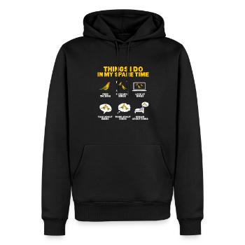 Molinasittich Perroquet Oiseau Perruche du Soleil - Sweat à capuche Premium bio Homme - noir - Devant - Nico (187cm)