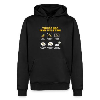 Molinasittich Perroquet Oiseau Perruche du Soleil - Sweat à capuche Premium bio Homme - noir - Devant - Nico (187cm)