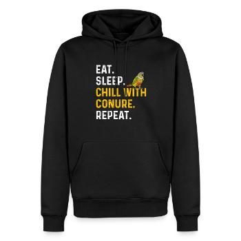 Molinasittich Perroquet Oiseau Perruche du Soleil - Sweat à capuche Premium bio Homme - noir - Devant - Nico (187cm)