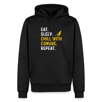 Molinasittich Perroquet Oiseau Perruche du Soleil - Sweat à capuche Premium bio Homme - noir - Devant - Nico (187cm)
