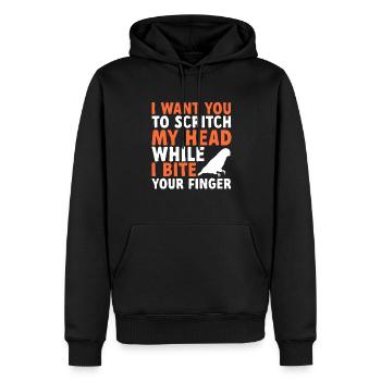 Molinasittich Perroquet Oiseau Perruche du Soleil - Sweat à capuche Premium bio Homme - noir - Devant - Nico (187cm)