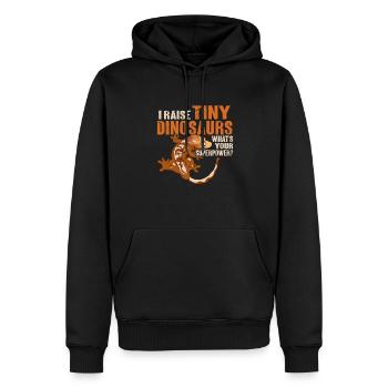 Lézard Gecko couronné Herpétologiste des reptiles - Sweat à capuche Premium bio Homme - noir - Devant - Nico (187cm)