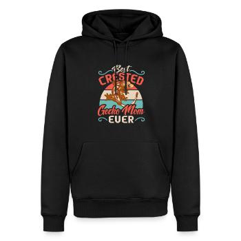 Lézard Gecko couronné Herpétologiste des reptiles - Sweat à capuche Premium bio Homme - noir - Devant - Nico (187cm)