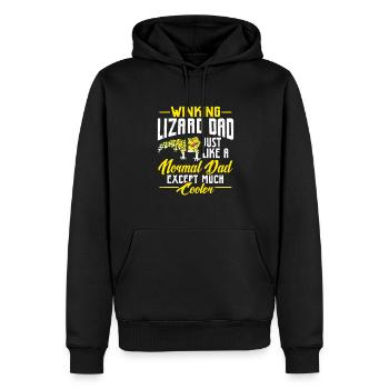 Léopard Gecko Lézard Reptiles Herpétologiste - Sweat à capuche Premium bio Homme - noir - Devant - Nico (187cm)