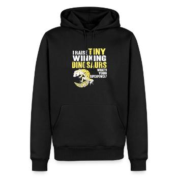 Leopardgecko Eidechse Reptilien Herpetologe - Männer Premium Bio Hoodie - Schwarz - Vorne - Nico (187cm)