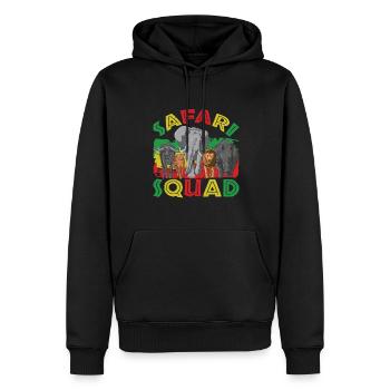 Safari Lifestyle Löwenbande Tier Wildtier Leben - Männer Premium Bio Hoodie - Schwarz - Vorne - Nico (187cm)