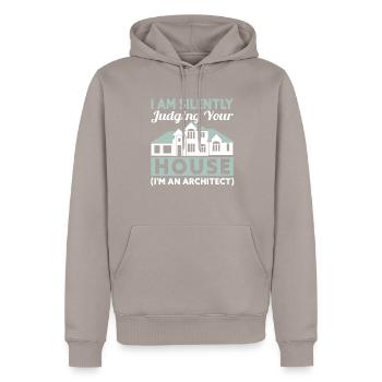 Architekt Kunst Architektur Designer - Männer Premium Bio Hoodie - Taupe - Vorne - Nico (187cm)