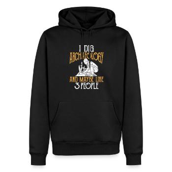 Archéologie Cadeau Archéologue - Sweat à capuche Premium bio Homme - noir - Devant - Nico (187cm)