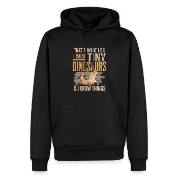 Lézard dragon barbu Herpétologiste des reptiles - Sweat à capuche Premium bio Homme - noir - Devant - Nico (187cm)