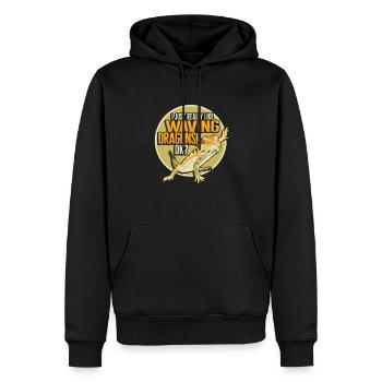 Bartagame Eidechse Reptil Herpetologe - Männer Premium Bio Hoodie - Schwarz - Vorne - Nico (187cm)