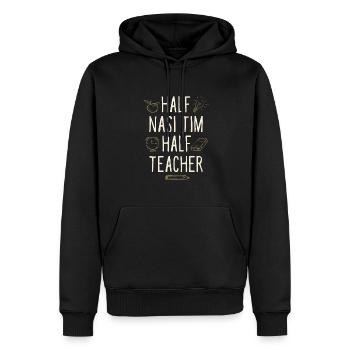 Moitié Nasi Tim Moitié Professeur Drôle Professeur Humour - Sweat à capuche Premium bio Homme - noir - Devant - Nico (187cm)