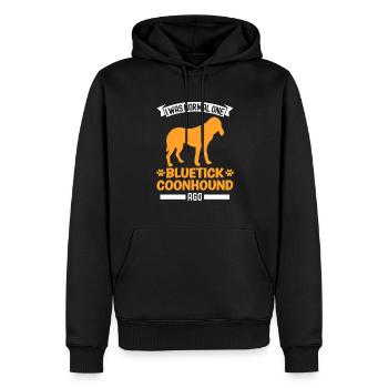 Bluetick Coonhound Gift Funny Saying - Men’s Premium Organic Hoodie - black - Front - Nico (187cm)