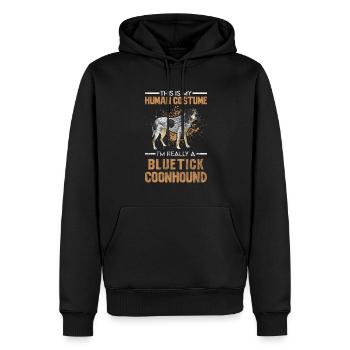 Bluetick Coonhound Gift Funny Saying - Men’s Premium Organic Hoodie - black - Front - Nico (187cm)