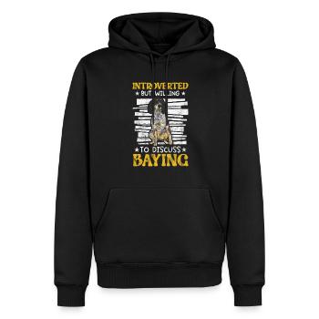 Bluetick Coonhound Gift Funny Saying - Men’s Premium Organic Hoodie - black - Front - Nico (187cm)
