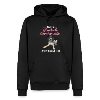 Bluetick Coonhound Gift Funny Saying - Men’s Premium Organic Hoodie - black - Front - Nico (187cm)