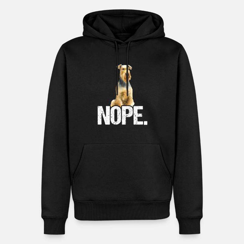 Airedale Terrier Chien - Sweat à capuche Premium bio Homme - noir