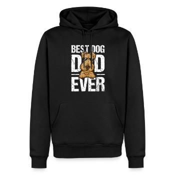 Airedale Terrier Hund - Männer Premium Bio Hoodie - Schwarz - Vorne - Nico (187cm)